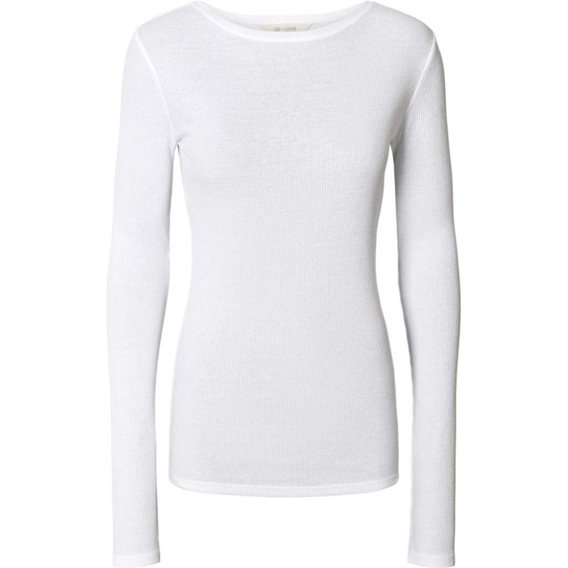 GAI + LISVA LISE COTTON TOP 3X2 RIB KNIT WHITE