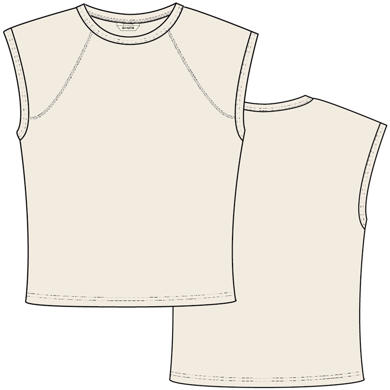 LISVA MALOU S/S BOMULD 1X1 RIB TEE EGRET