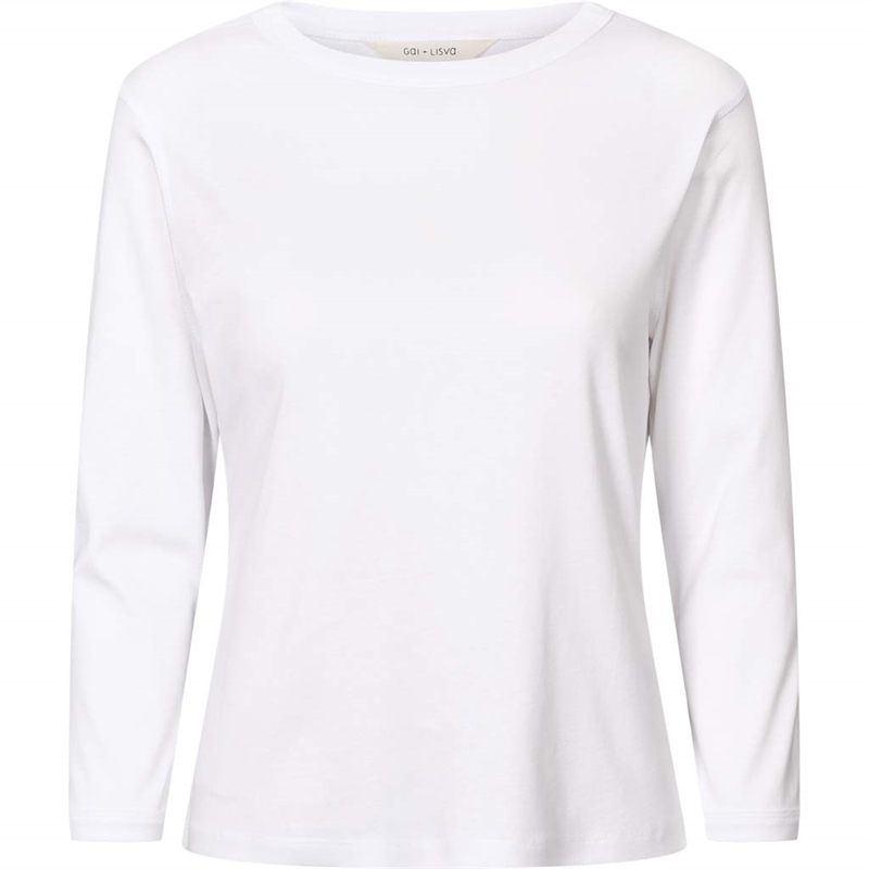 LISVA SASCHA 3/4 SLEEVE TOP WHITE