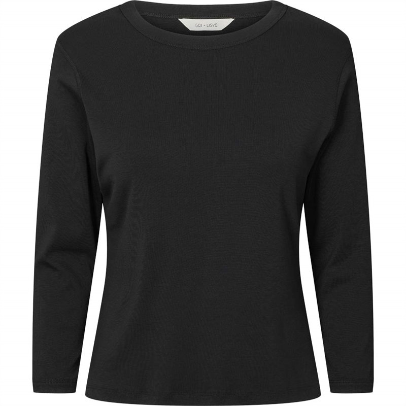 LISVA SASCHA 3/4 SLEEVE TOP BLACK