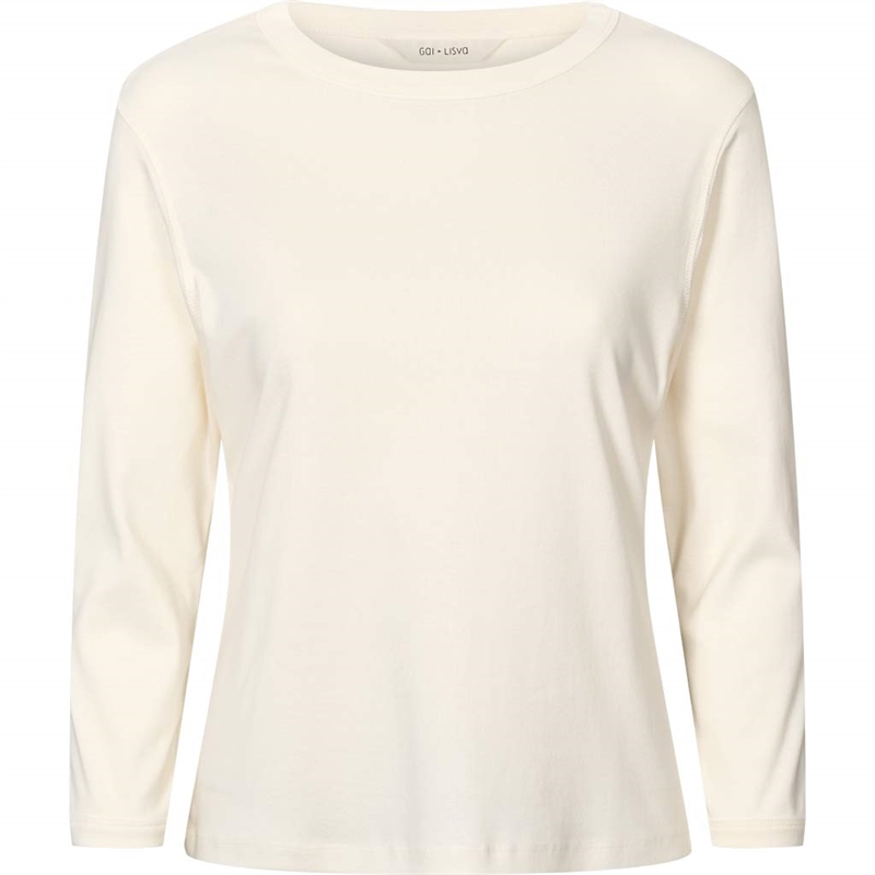 LISVA SASCHA 3/4 SLEEVE TOP EGRET