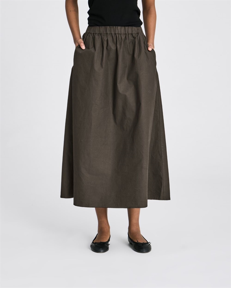 GAI+LISVA ALICE POPLIN SKIRT BLACK INK
