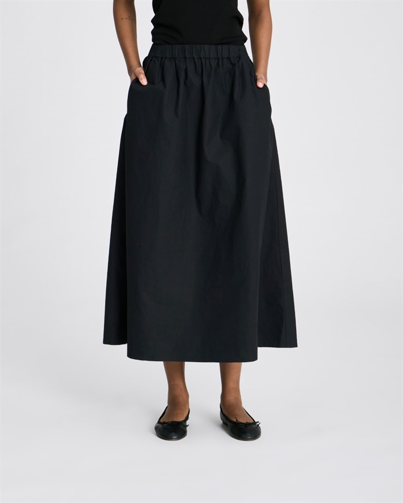 GAI+LISVA ALICE POPLIN SKIRT BLACK