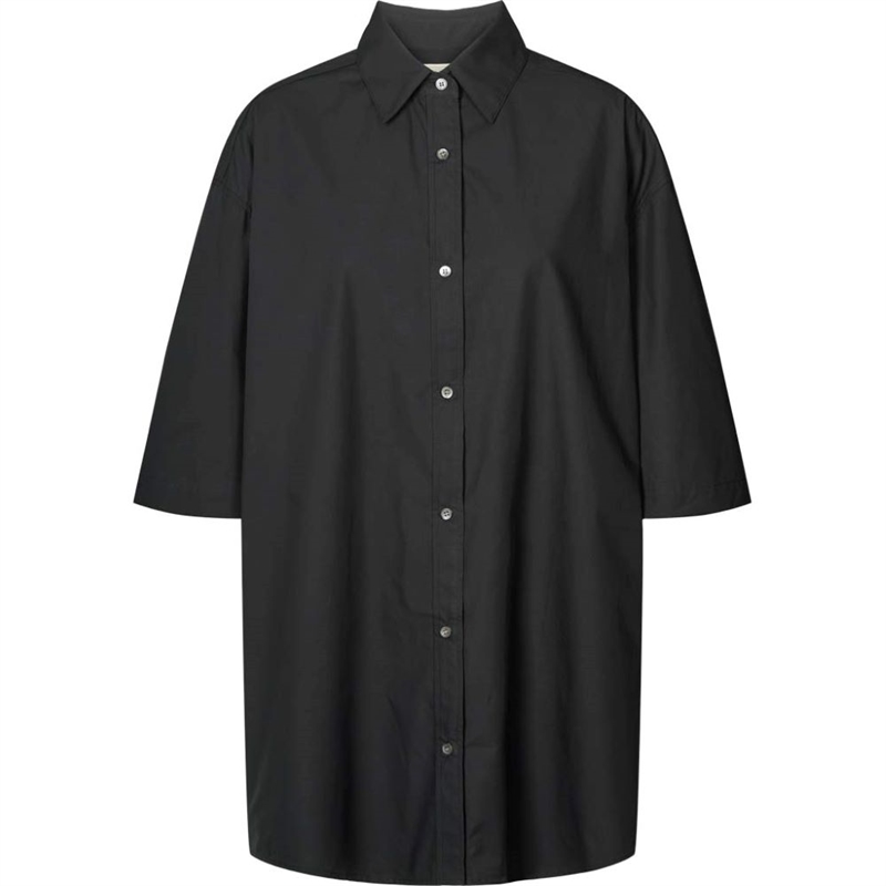 GAI + LISVA JOHANNE S/S POPLIN SHIRT BLACK