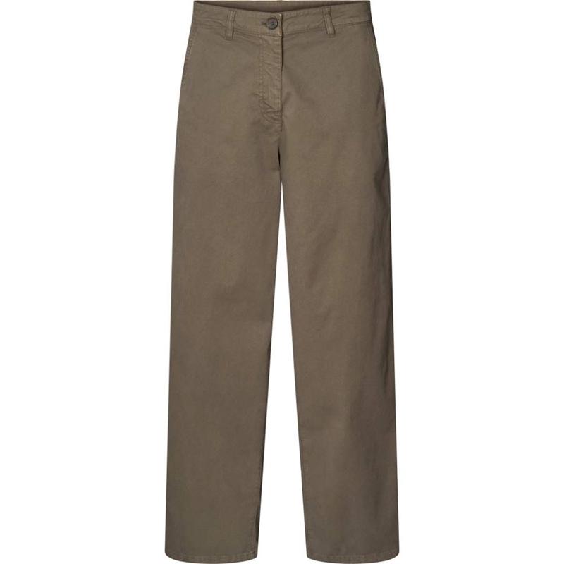 LISVA NATALIE COTTON STRETCHED TWILL PANT BLACK OLIVE