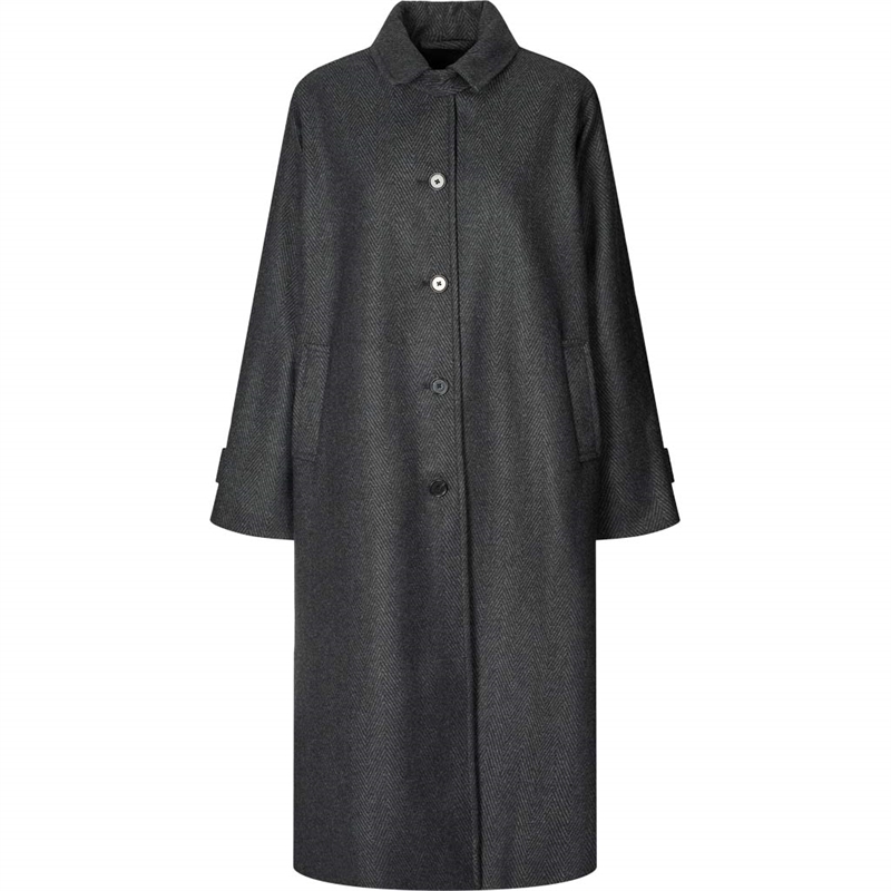 LISVA TABITA WOOL COAT DARK GREY MELANGE
