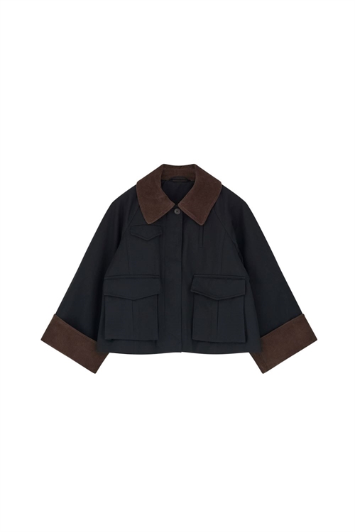 SKALL STUDIO GABY CITY JACKET BLACK/BROWN