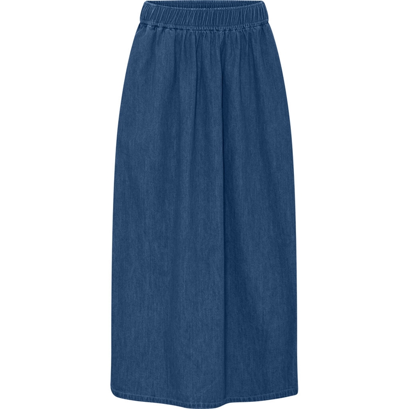 FRAU HELSINKI DENIM SNKLE SKIRT MEDIUM BLUE DENIM