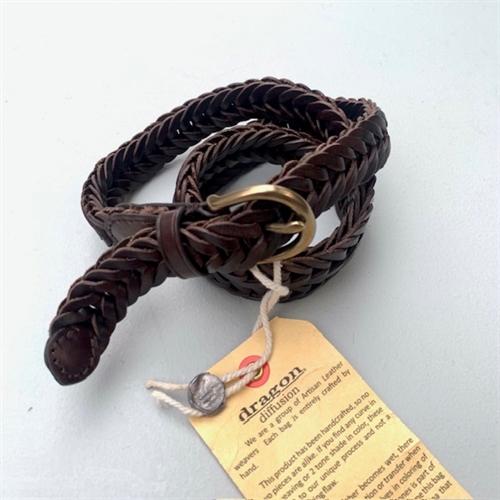 DRAGON DIFFUSION BELT 2CM SINGLE LINK DARK BROWN