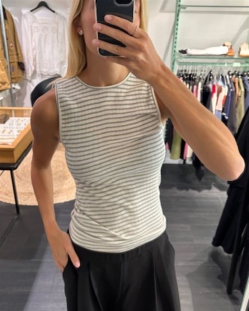 NØRGAARD PAA STRØGET TANK TOP NPS STRIPE ECRU/LIGHT GREY