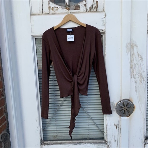 NØRGAARD PAA STRØGET NPS WRAP TOP SOLID COLOR BROWN