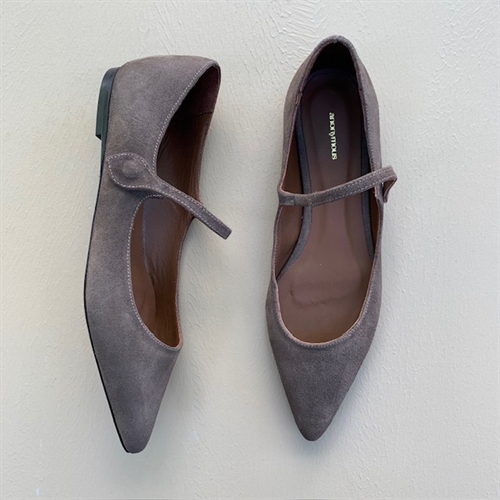 ANONYMOUS FIFI CALF SUEDE STONE GREY