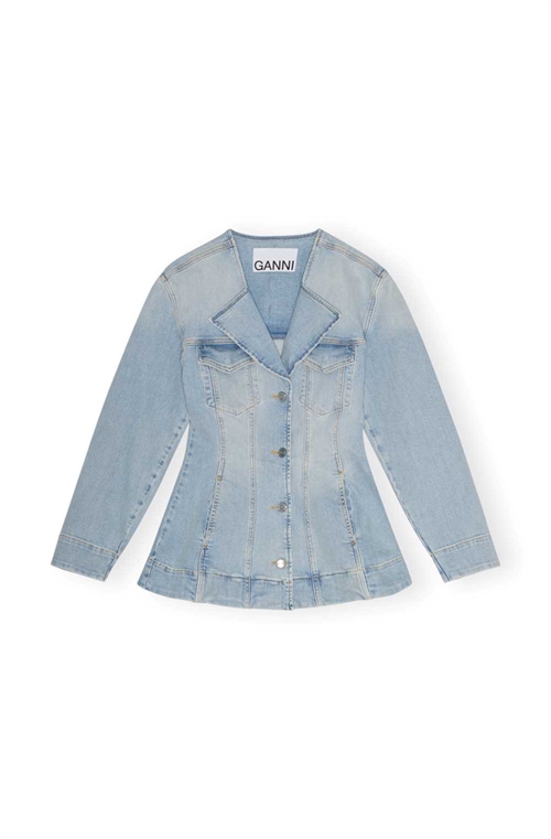 GANNI J1471 DENIM BLAZER TINT WASH