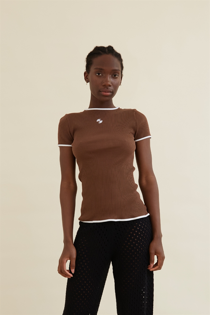 OPÈRA SPORT JAYA SEAMLESS TOP BROWN