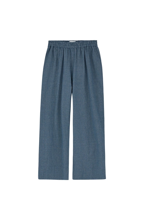 SKALL STUDIO JASMINE PANTS BLUE/CREAM MINI CHECK