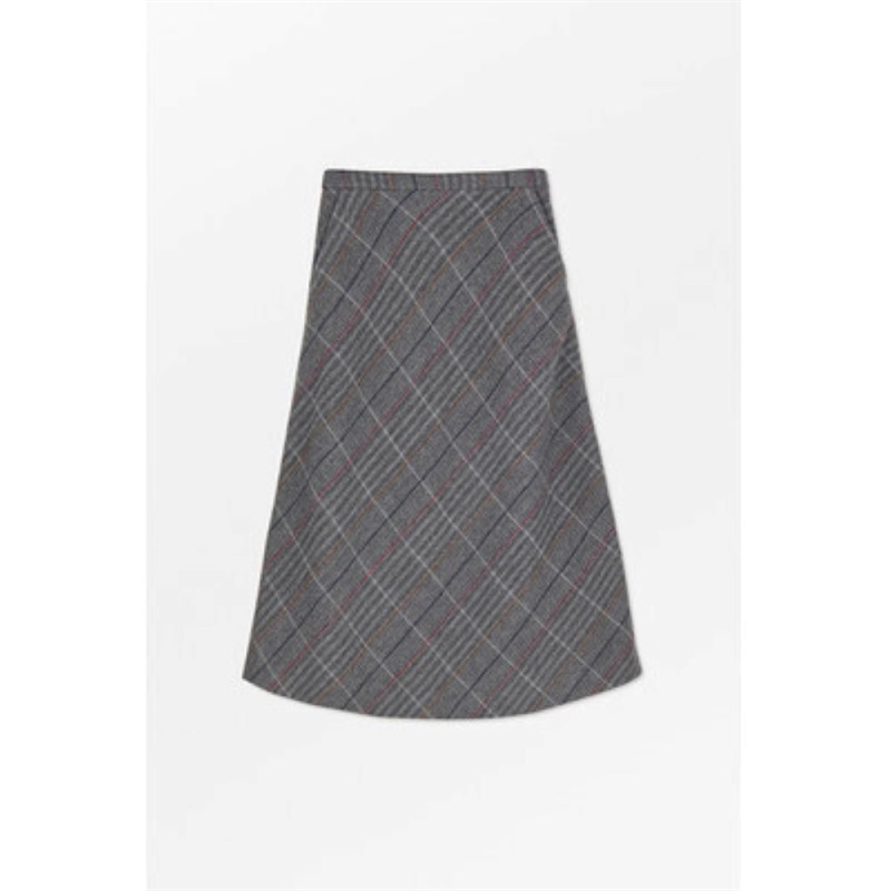 SKALL STUDIO JULIAN SKIRT GREY HERRINGBONE