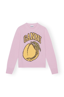 GANNI K1904 PULLOVER CORAL BLUSH