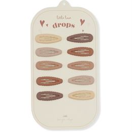 KONGES SLØJD 10-PACK JUNIOR HAIRCLIPS SCALLOP ROSIE SHADES
