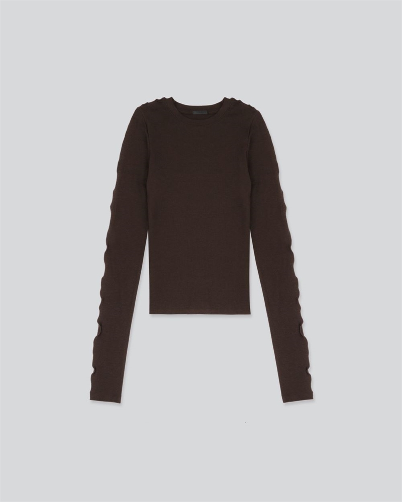 BIRROT LINE TOP DARK BROWN