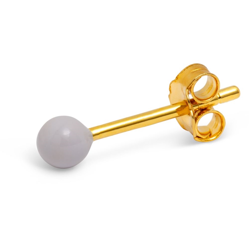 LULU COPENHAGEN COLOR BALL EAR STUD GREY