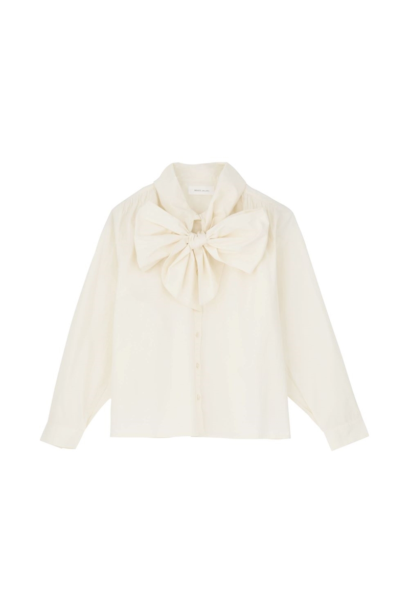 SKALL STUDIO LADY BOW SHIRT IVORY