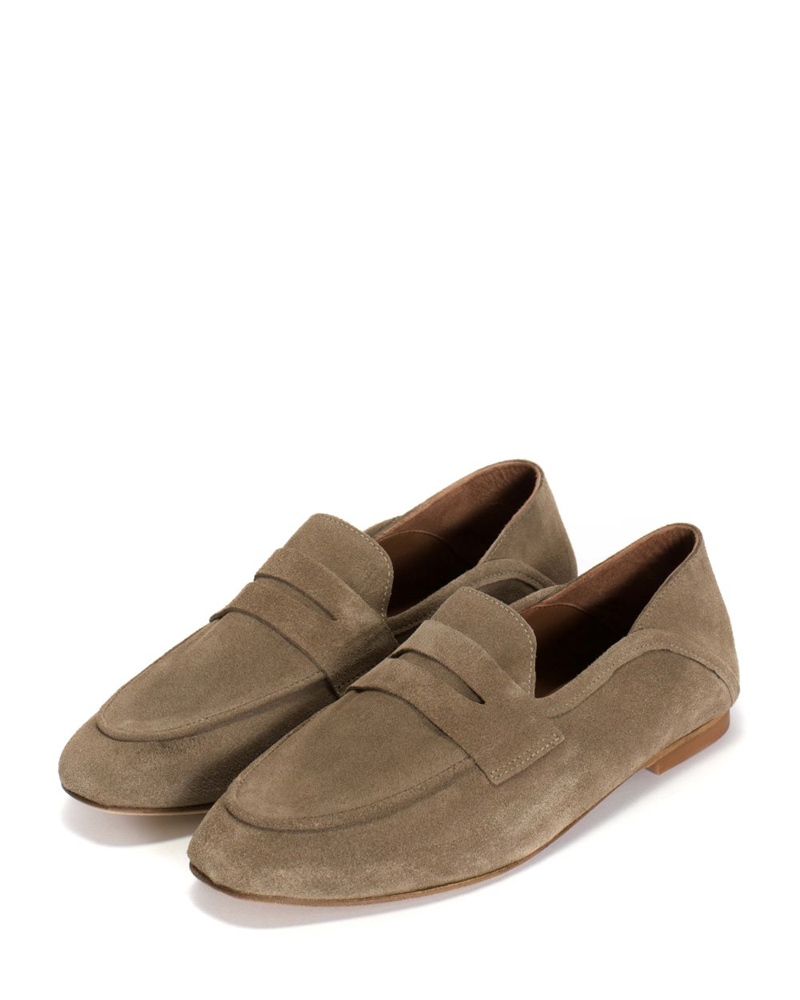 ANONYMOUS LINDSAY CALF SUEDE MUSHROOM