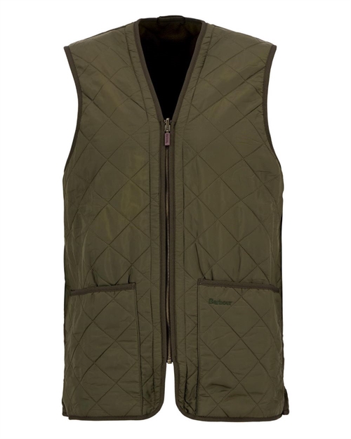 BARBOUR POLARQUILT WAISTCOAT/ZIP OLIVE