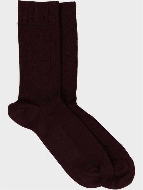 MRS. HOSIERY MERINO FINE CREW SOCK BURGUNDY