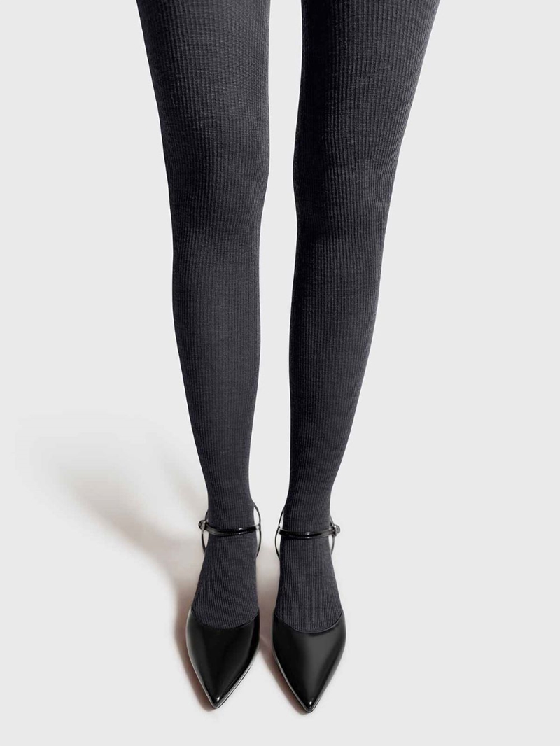 MRS HOSIERY MERINO FINE CLASSIC TIGHTS ANTHRACITE