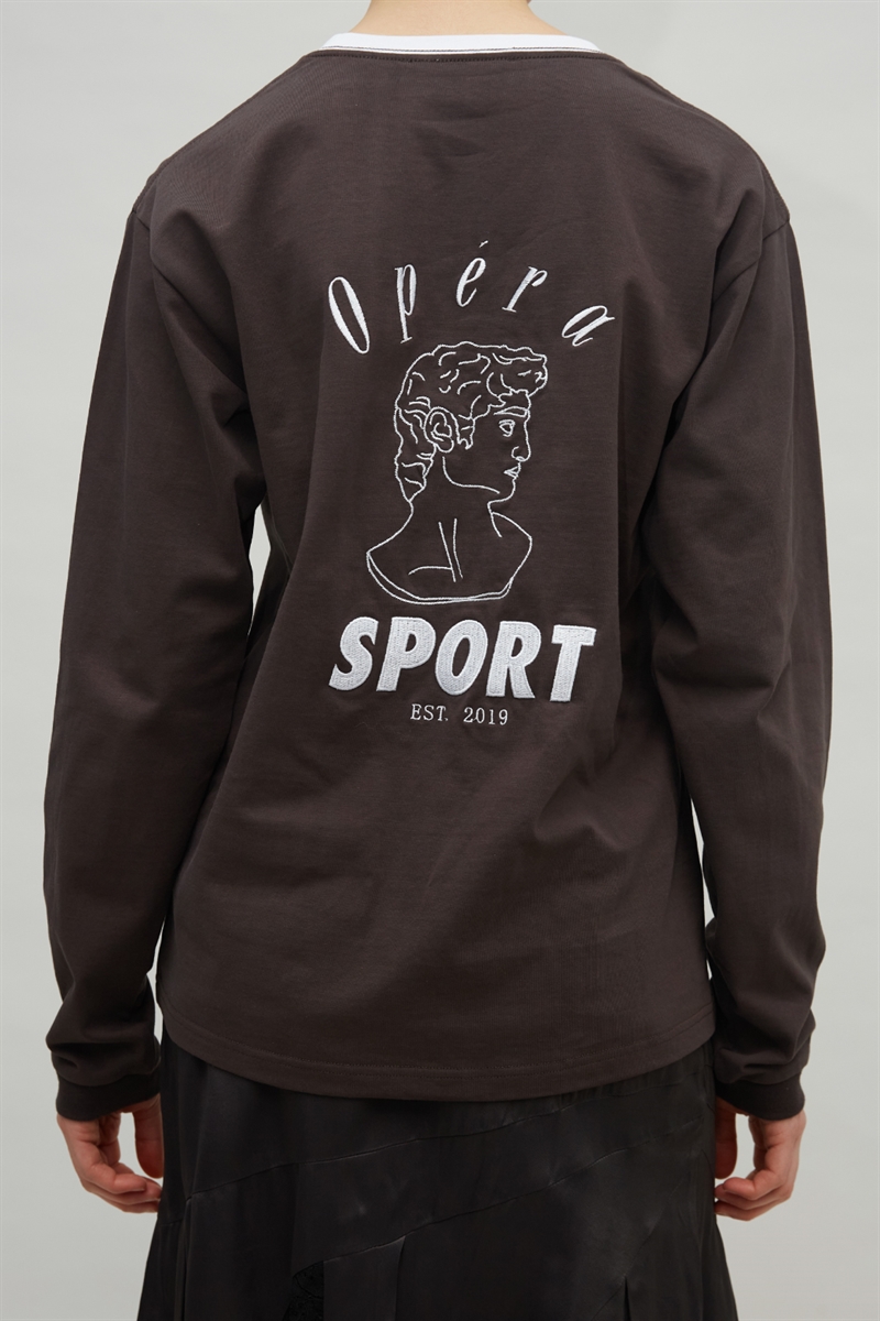 OPERA SPORT NICO UNISEX LS TEE BROWN
