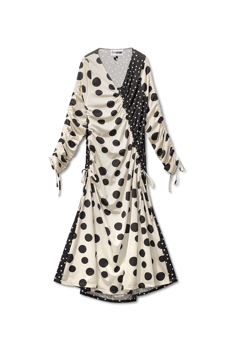 OPERASPORT NOEMIE DRESS DOTS PRINT BLACK/WHITE
