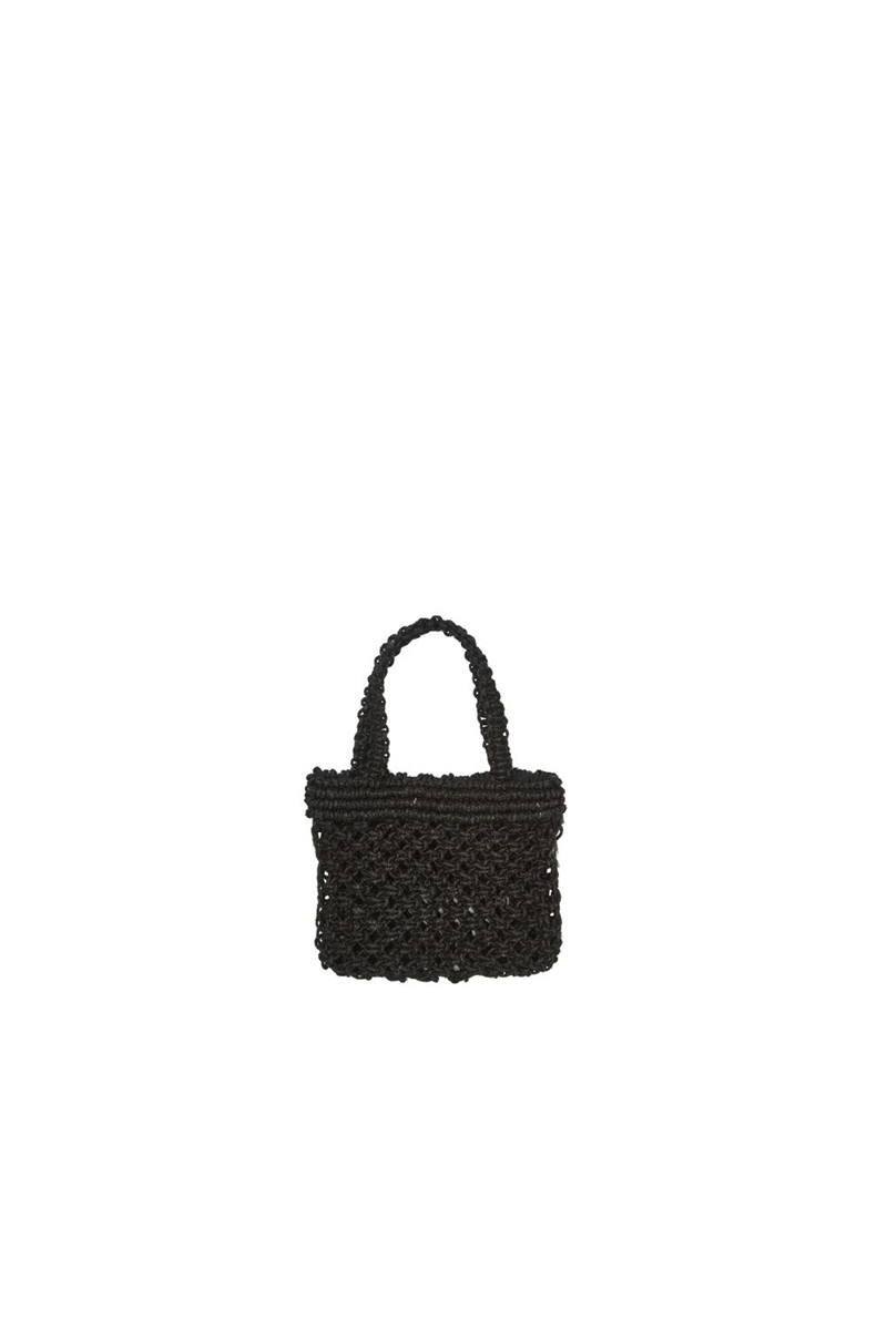 SKALL STUDIO NOLA MICRO STRAW BAG BLACK