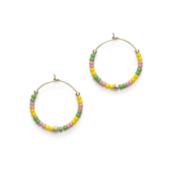 ANNI LU PARADISO HOOPS WILD LIME GOLD
