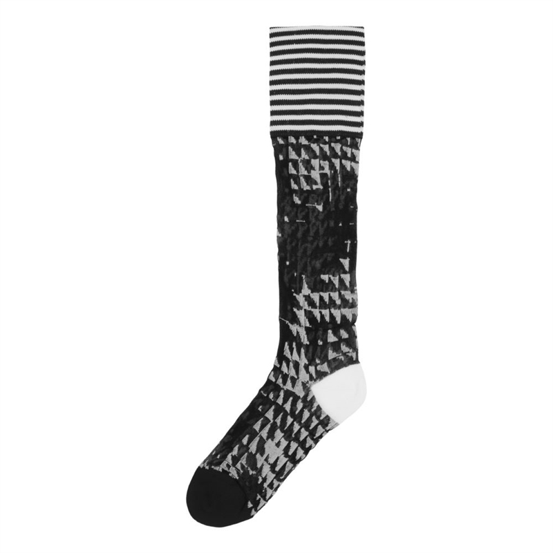 HENRIK VIBSKOV PUZZLE KNEE SOCK BLACK WHITE TILES