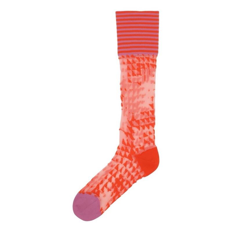 HENRIK VIBSKOV PUZZLE KNEE SOCK MANDARIN PURPLE TILES