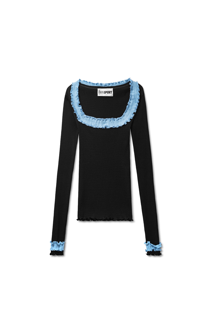 OPERASPORT ROSIE SEAMLESS TOP BLACK/BLUE