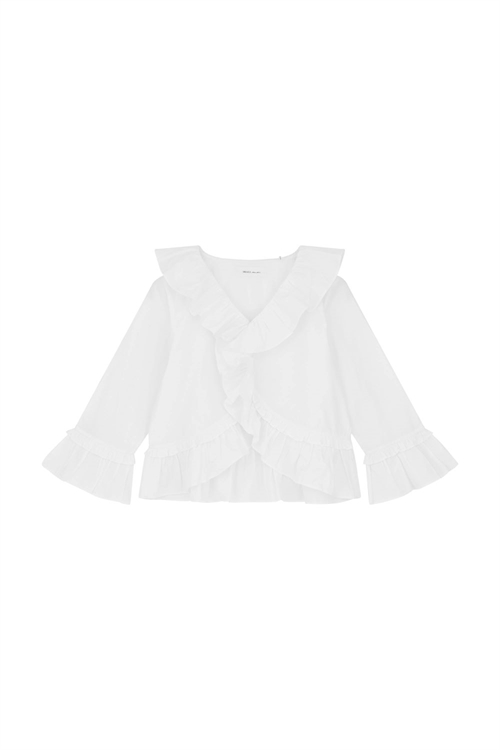 SKALL STUDIO RIMINI FLOUNCE BLOUSE OPTIC WHITE
