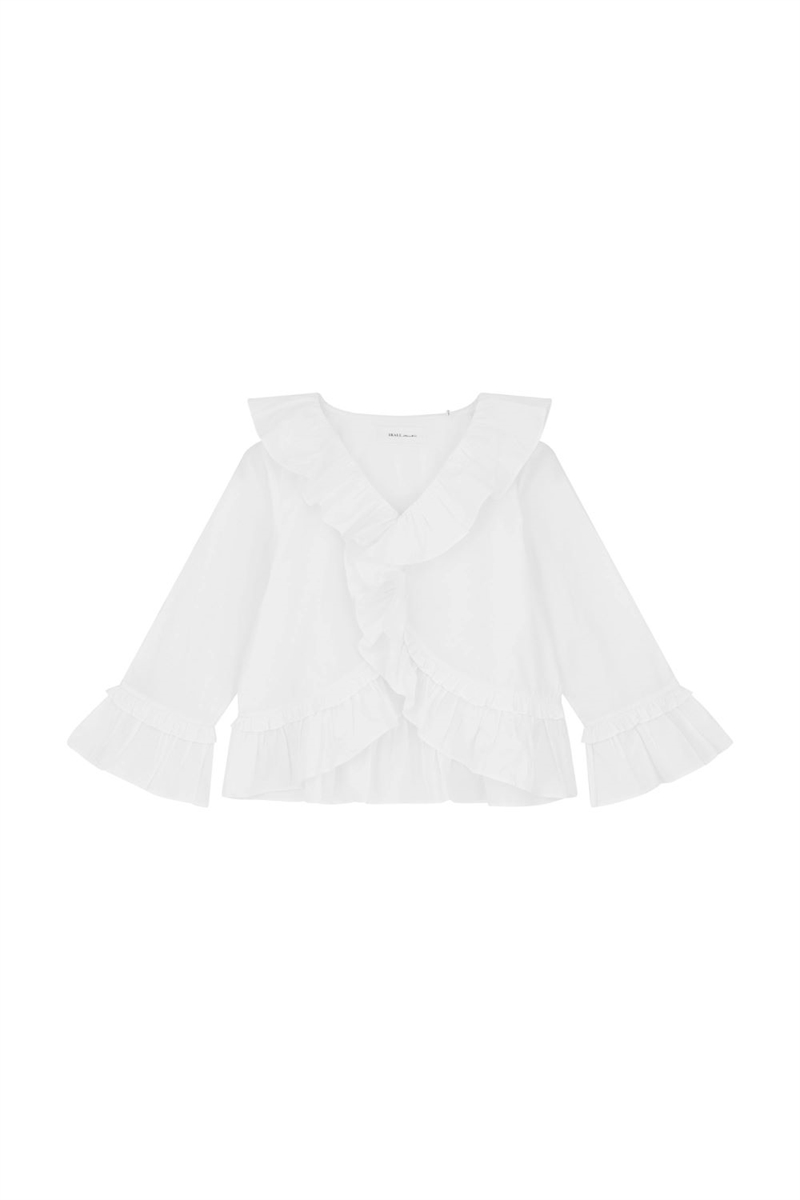 SKALL STUDIO RIMINI FLOUNCE BLOUSE OPTIC WHITE