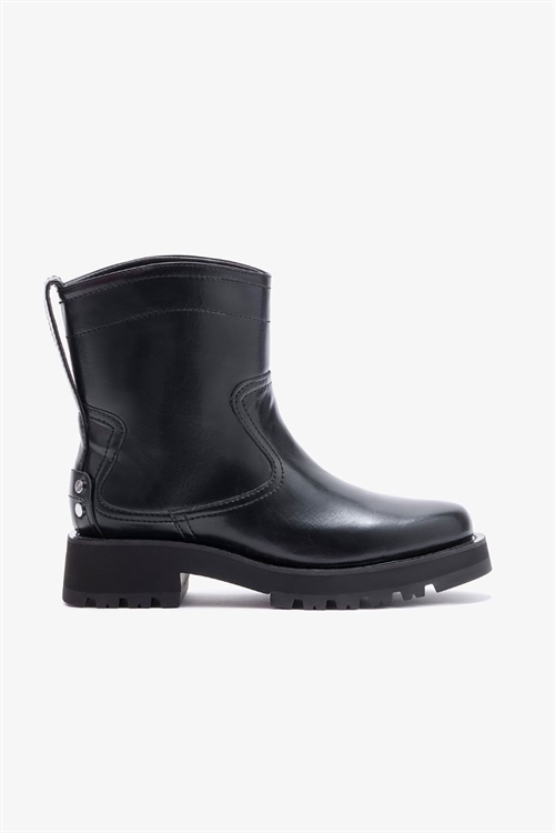 GANNI S3088 LAVE STØVLER I SORT OLEATEX BLACK