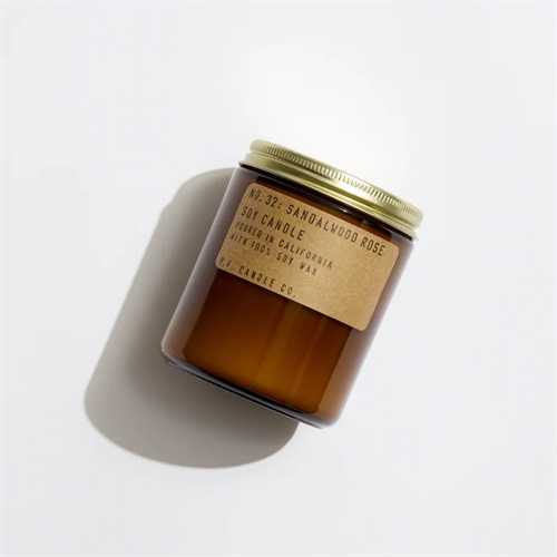 P.F. CANDLE CO. NO32 SOY CANDLE STANDARD SANDALWOOD ROSE