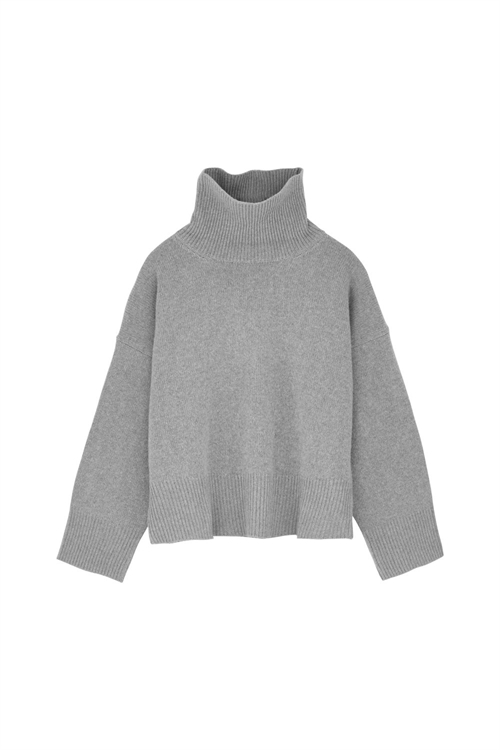 SKALL STUDIO SILENE T-NECK GREY MELANGE