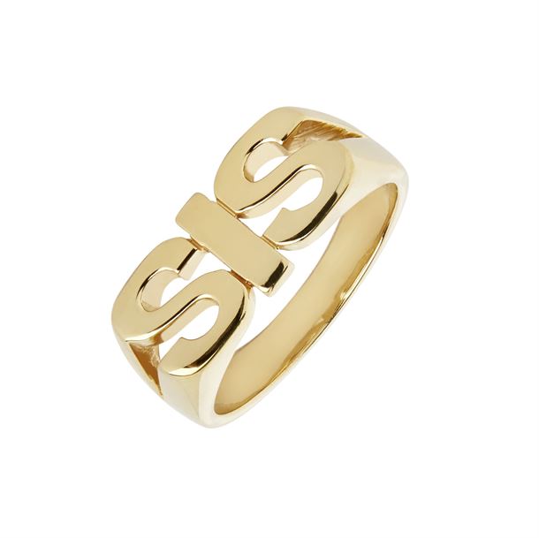 MARIA BLACK SIS RING GOLDPLATED