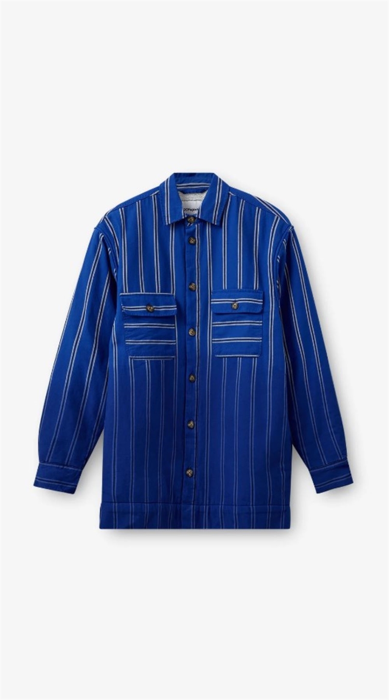 H2O FAGERHOLT COMO PILE SHIRT BLACK/BLUE STRIPE