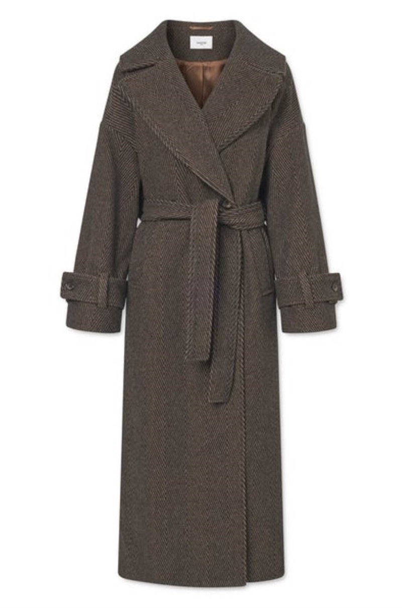 LOVECHILD IBI COAT MULTI BROWN HERRINGBONE