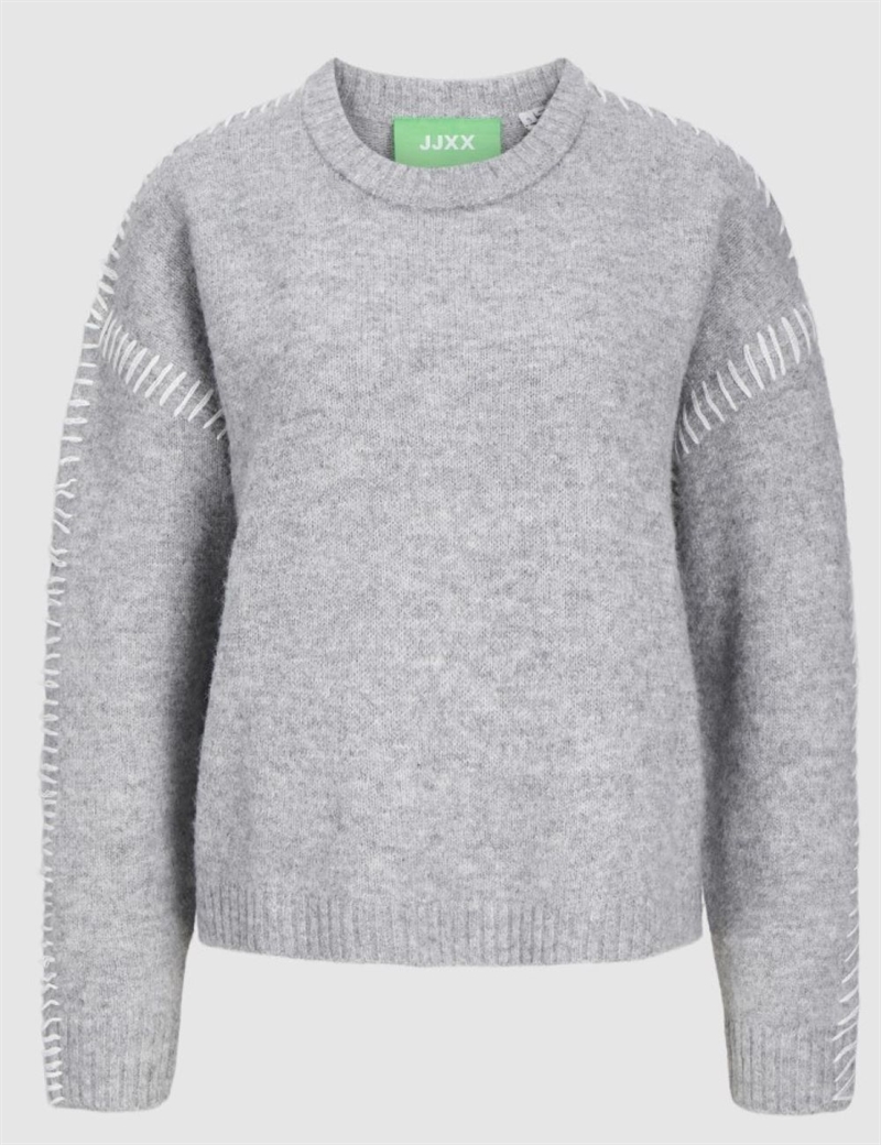 JJXX JXITZEL CREW NECK KNIT GREY MELANGE