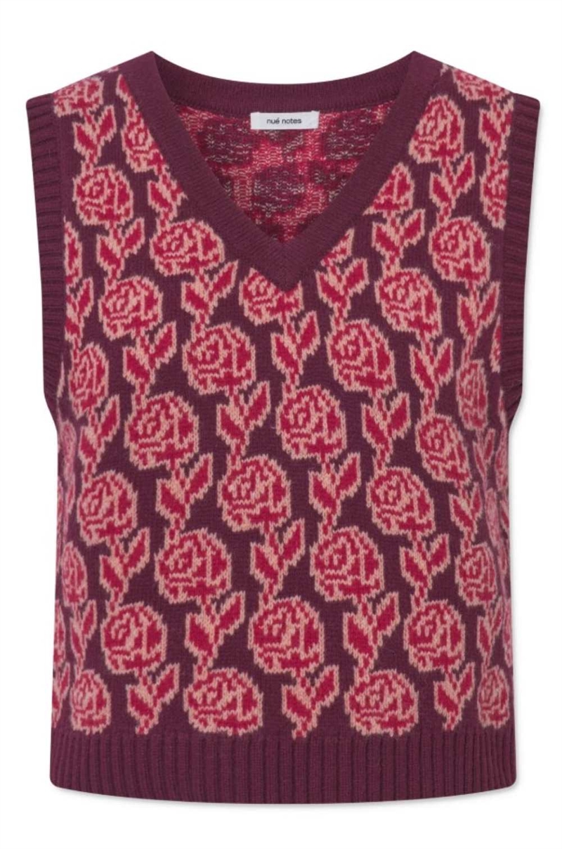 NUE NOTES CAMBRIDGE VEST ROSE/RED