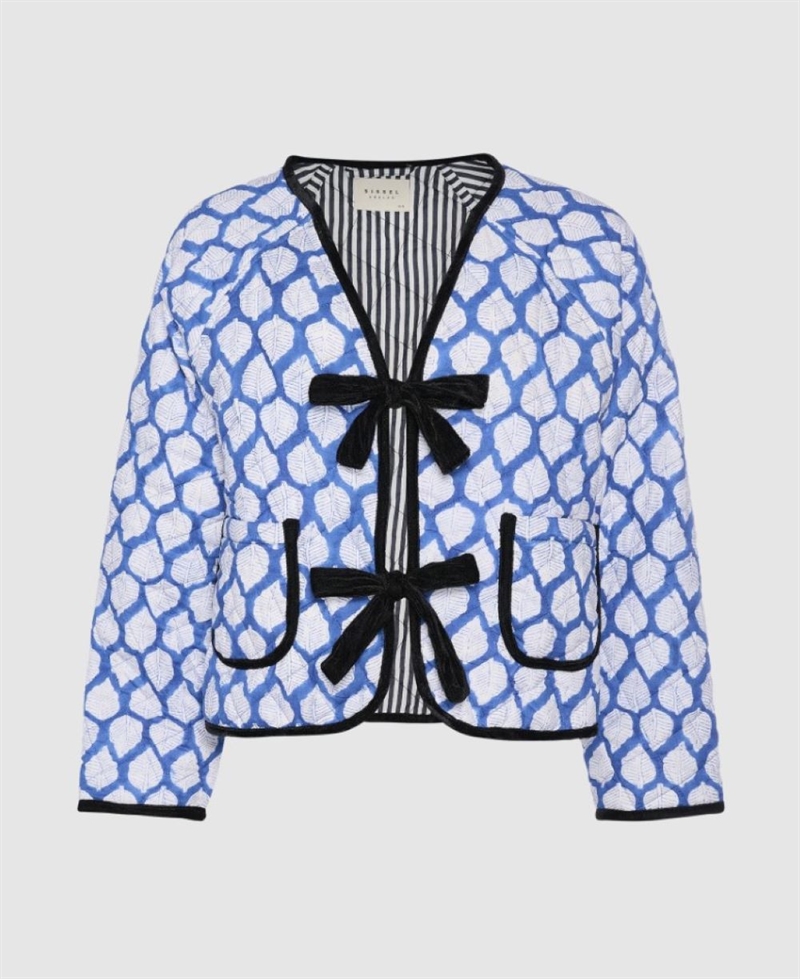 SISSEL EDELBO SUVANNA JACKET BLUE LEAVES