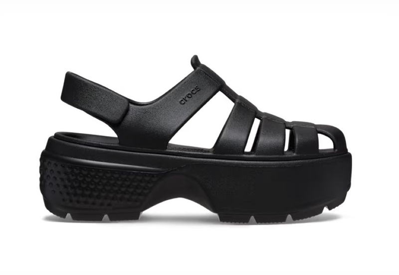 CROCS STOMP FISHERMAN SANDAL BLACK