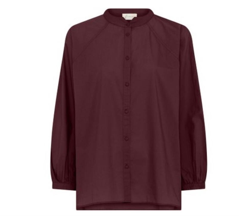 FRAU TOKYO LS SHORT SHIRT RED MAHOGANY