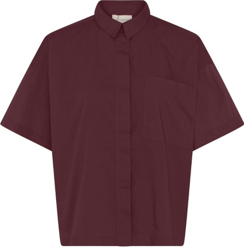 FRAU NICE SS SHIRT RED MAHOGANY